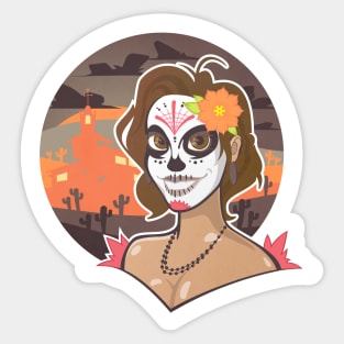 Candy Skull Girl Sticker